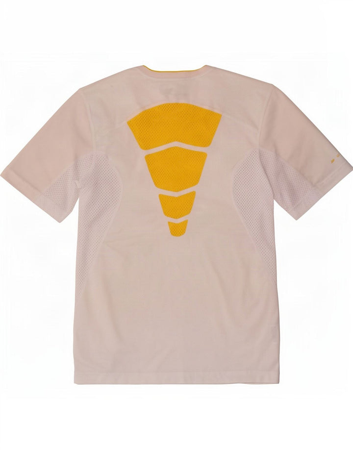 T-shirt Nike Dri Fit da uomo, piccola, in poliestere color block bianco
