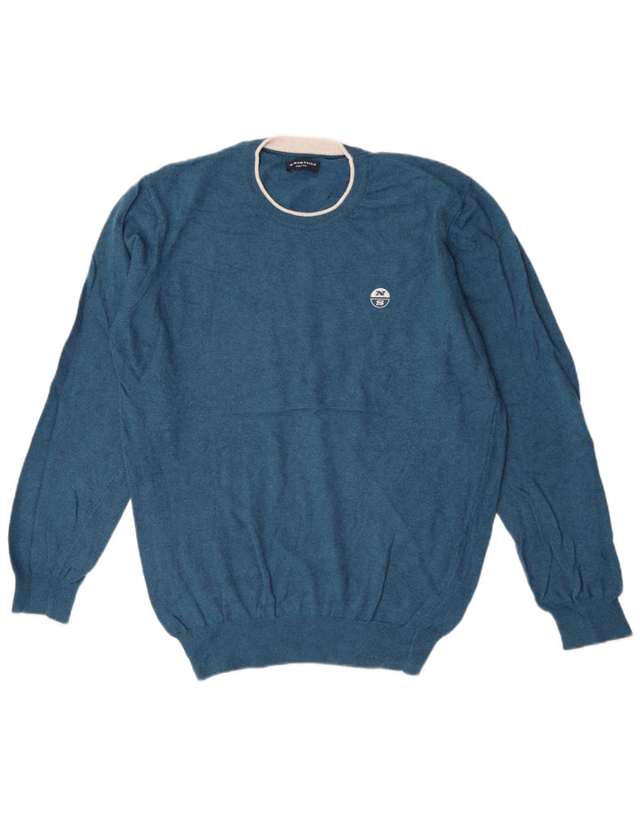 Maglione maglione girocollo da uomo North Sails grande blu in poliammide
