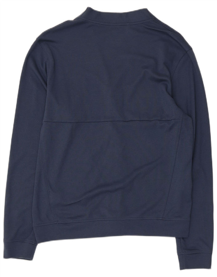 Giacca da ginnastica da uomo Adidas piccola in cotone blu navy