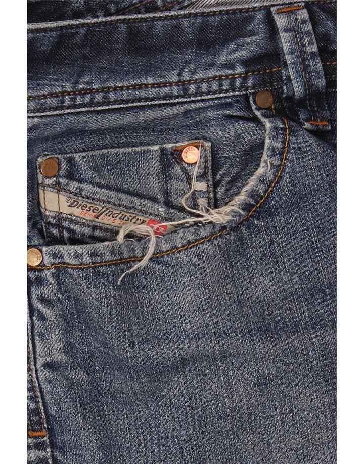 Pantaloncini di jeans da uomo Diesel W34 grandi in cotone blu