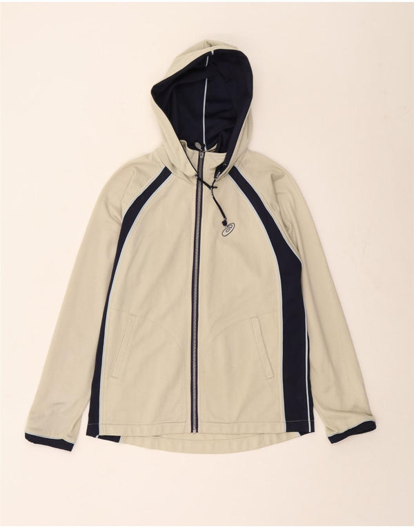 Felpa con cappuccio e zip da uomo Asics color block beige medio
