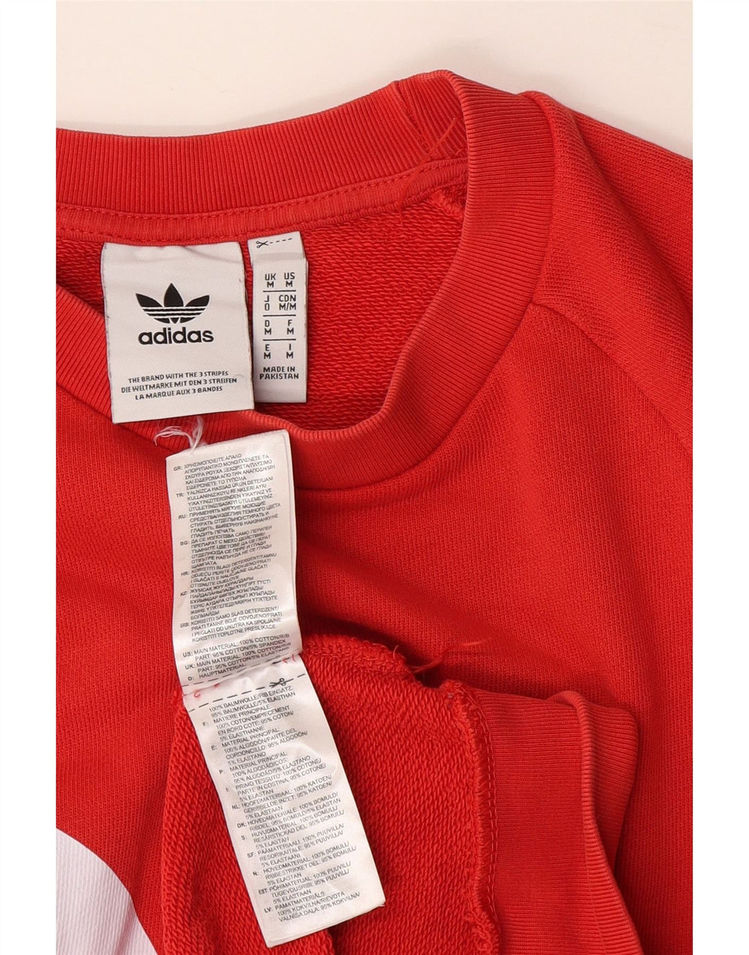Felpa grafica da uomo Adidas Felpa media in cotone rosso