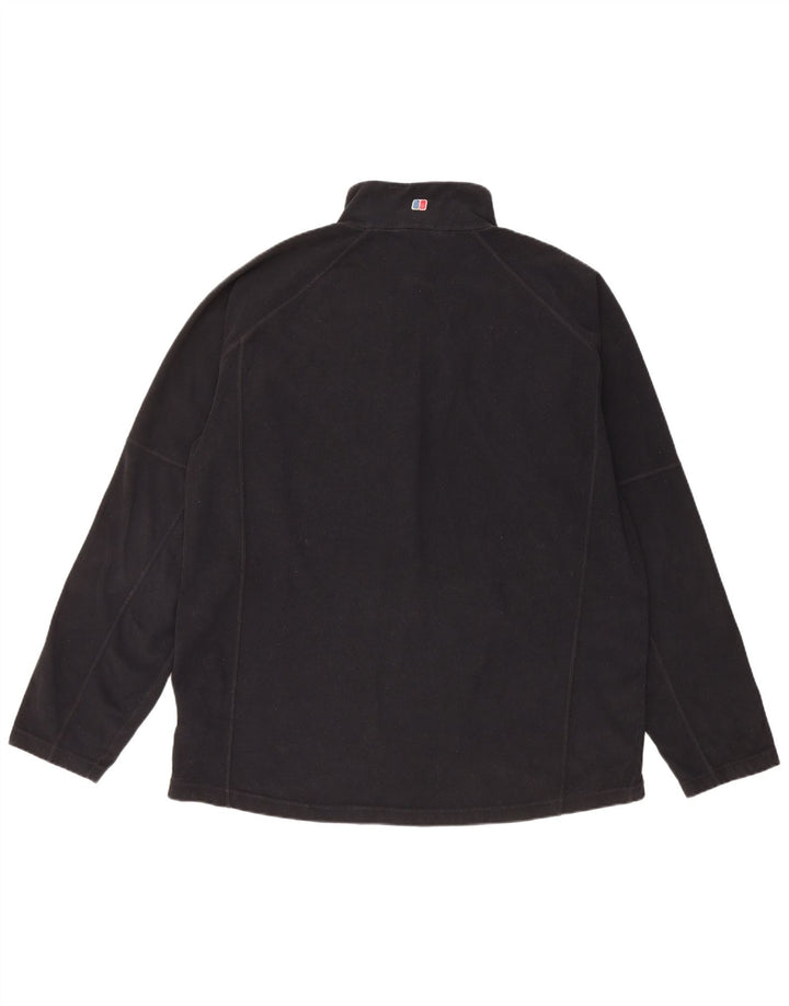 Maglione in pile da uomo Berghaus con zip e collo 2XL poliestere nero