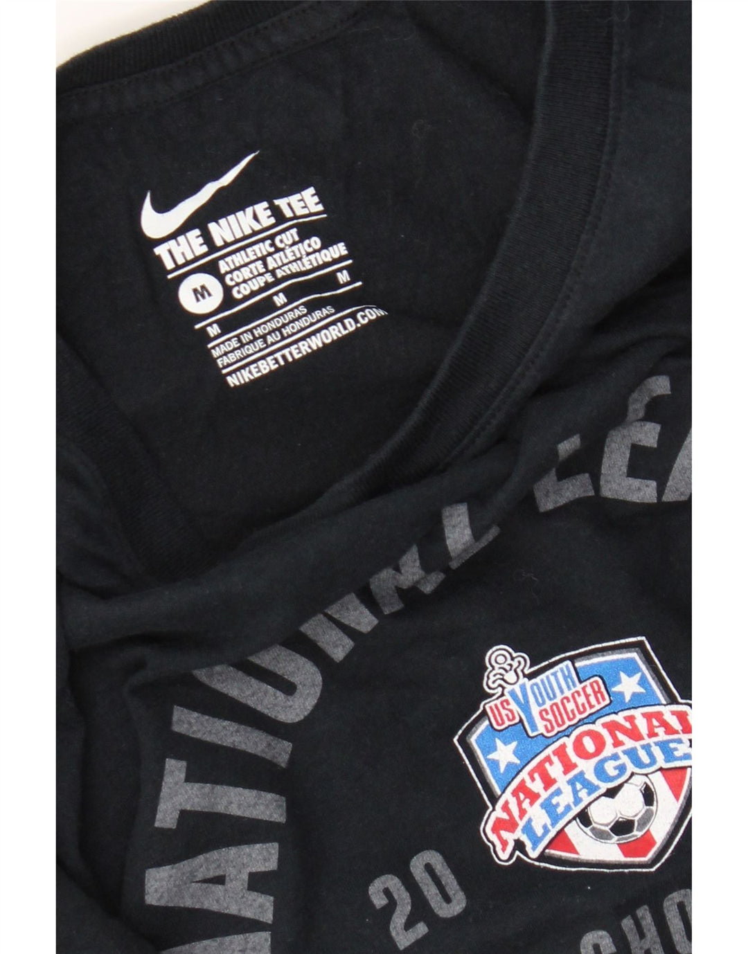 NIKE Mens Athletic Cut Graphic Top Long Sleeve Medium Navy Blue Cotton Vintage Nike and Second-Hand Nike from Messina Hembry 