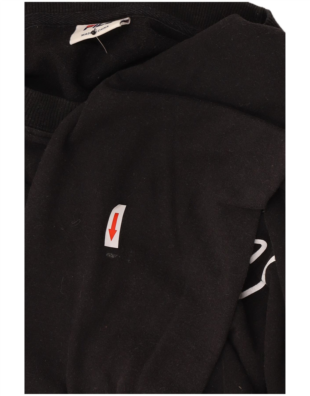 Felpa grafica da uomo Fila Maglione grande cotone nero