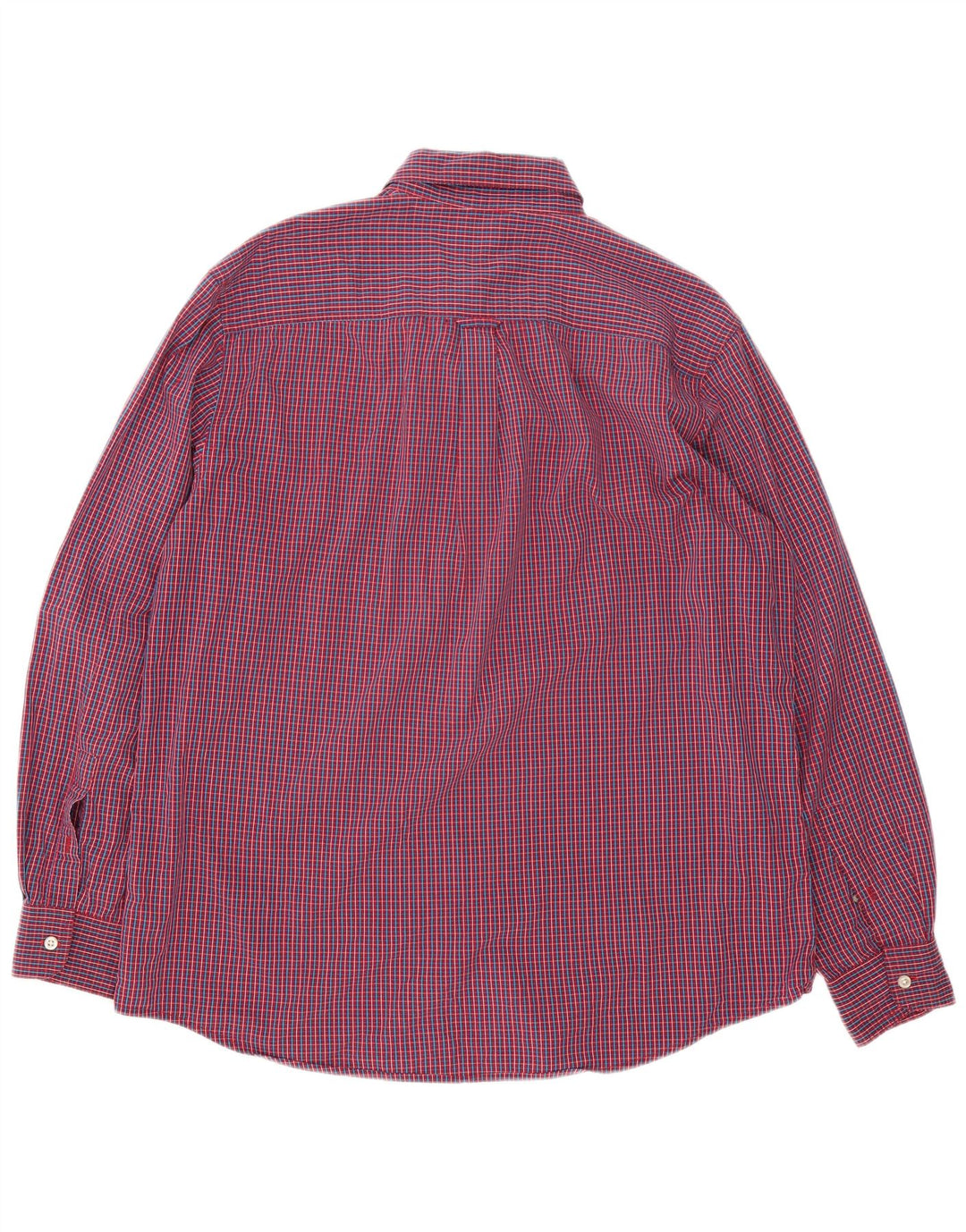 Camicia da uomo Chaps grande in cotone a quadretti rossi