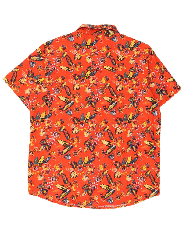 Camicia a maniche corte da uomo Mountain Warehouse Grande cotone floreale rosso