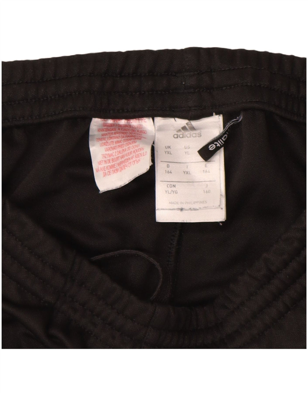 Pantaloni da tuta ADIDAS Climalite da bambino 13-14 anni XL poliestere nero