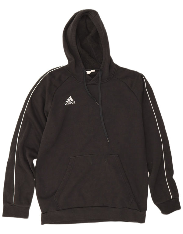 Adidas Mens Hoodie Jumper Large Black Cotton