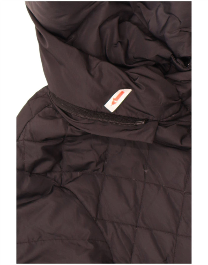 Cappotto imbottito sportivo da donna Marella UK 14 grande nero in poliammide