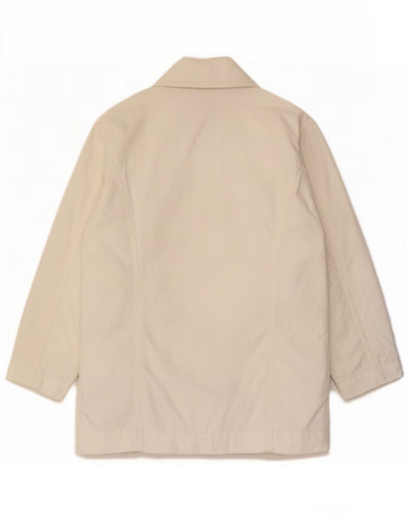 Calvin Klein Jeans Womens Double Breasted Coat UK 20 2XL White Cotton