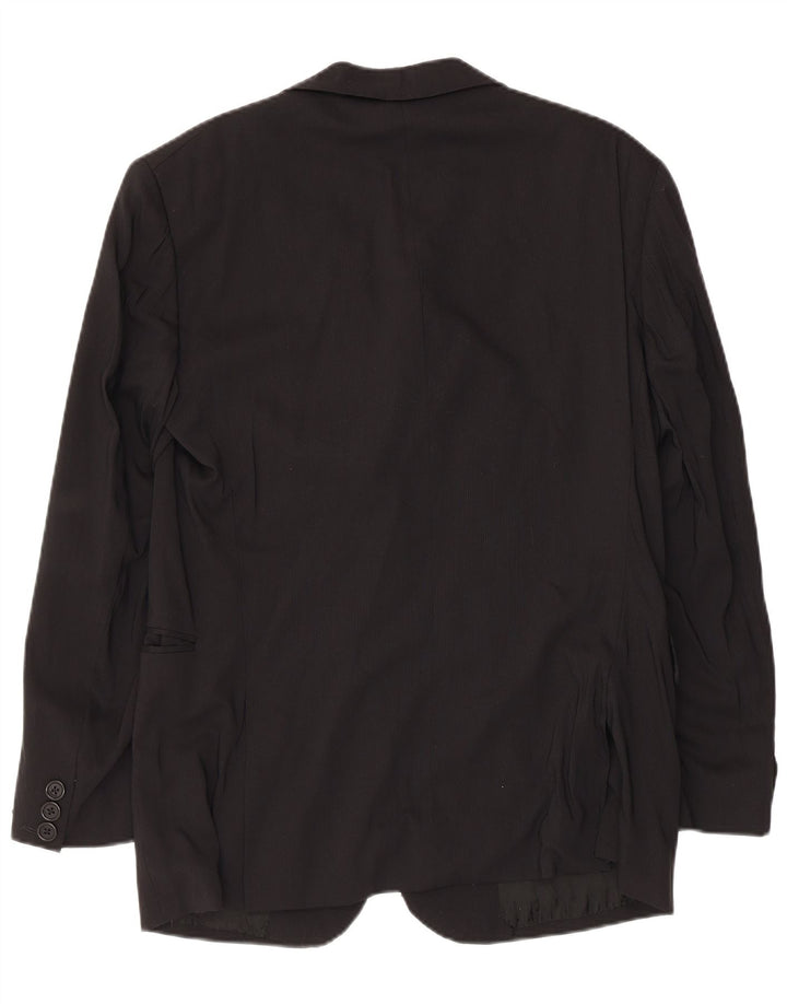 BIKKEMBERGS Giacca Blazer a 2 Bottoni da Uomo IT 50 Large Nera in Viscosa