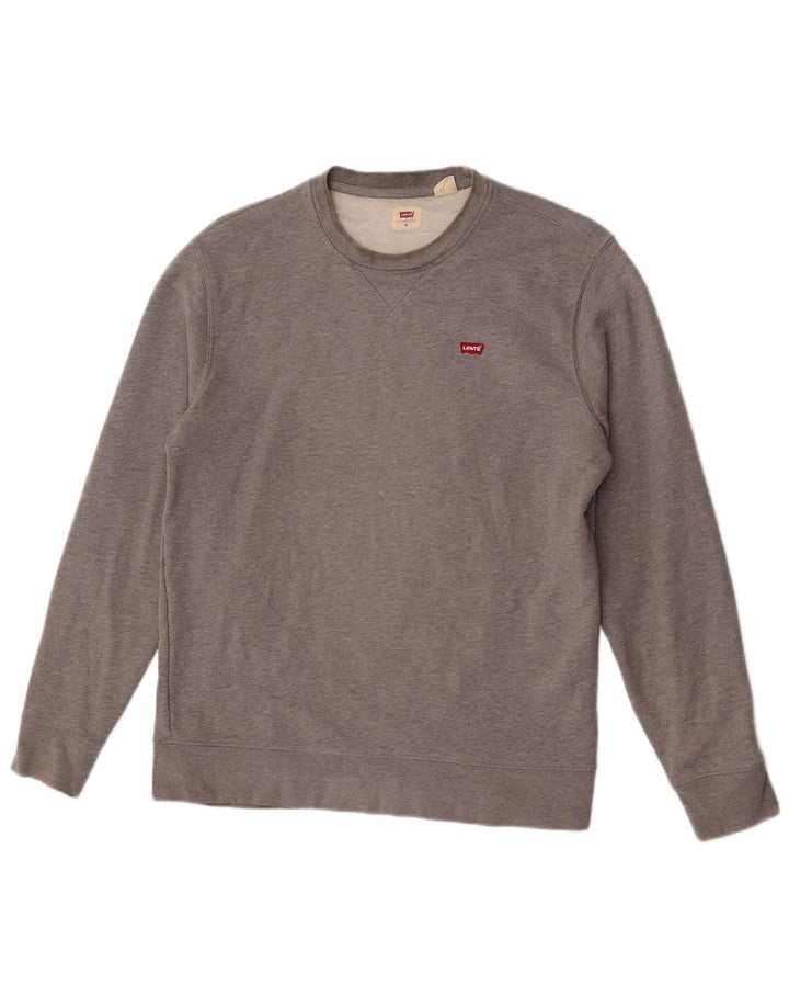 Felpa da uomo Levi's in cotone grigio medio