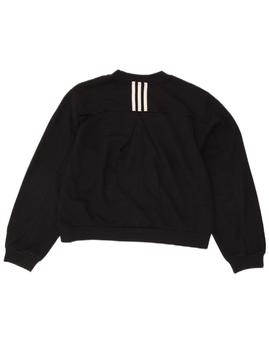 Felpa corta oversize da donna ADIDAS UK 8/10 piccola nera