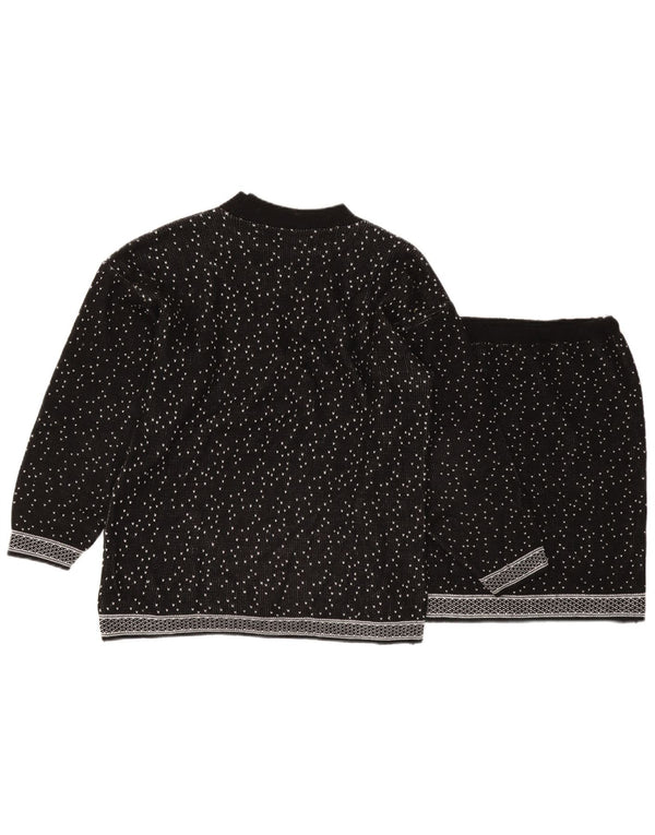 Set gonna 2 pezzi da donna Il Birillo UK 14 medio W26 acrilico maculato nero