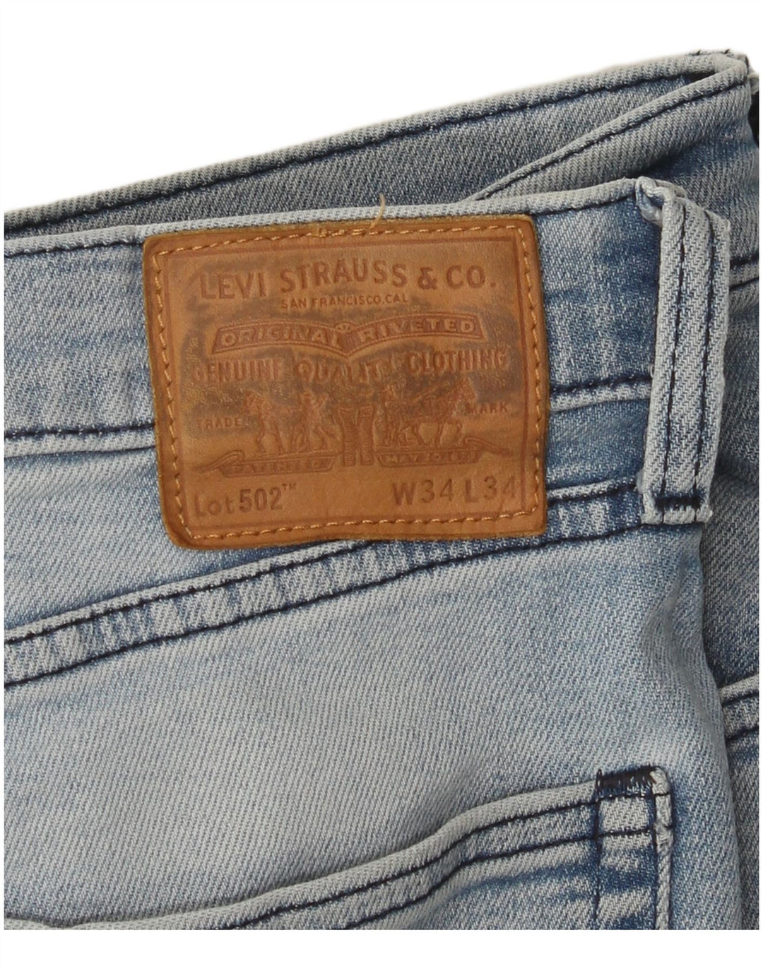 Levi's Uomo 502 Jeans affusolati W34 L34 Blu