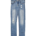 LEVI'S Boys Distressed Slim Jeans 9-10 Years W24 L24 Blue Cotton Vintage Levi's and Second-Hand Levi's from Messina Hembry 