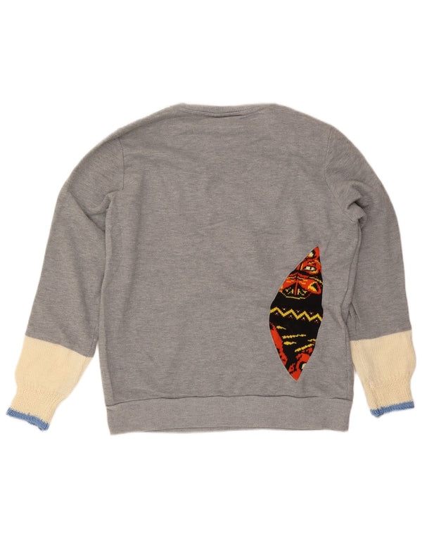Felpa grafica da donna Fila Jumper UK 16 Large Grey Colourblock