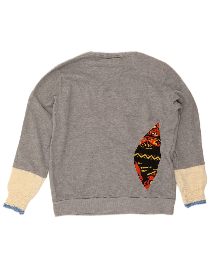 Felpa grafica da donna Fila Jumper UK 16 Large Grey Colourblock