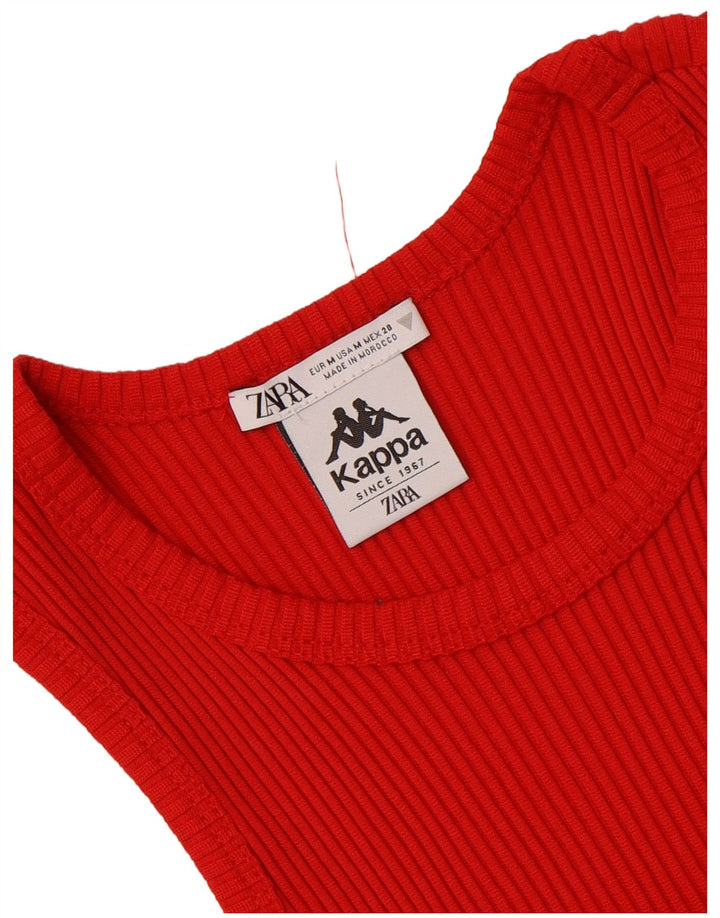 Canotta corta da donna Zara X Kappa UK 12 rossa media
