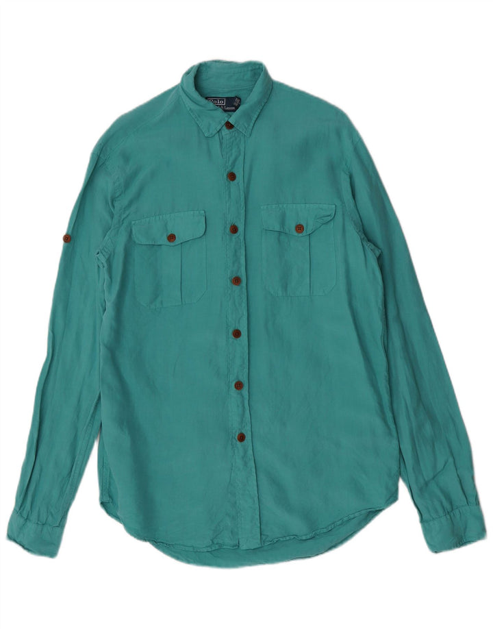 Polo Ralph Lauren Camicia da uomo in lino turchese medio