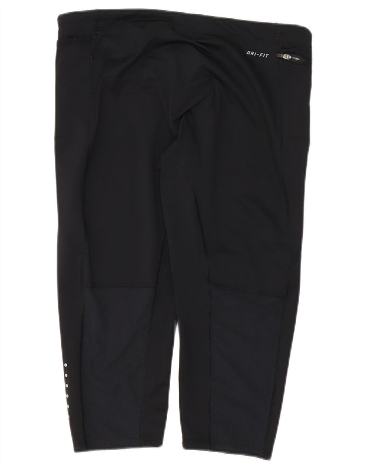 Leggings Nike Dri Fit Capri da donna UK 14 grande poliestere nero