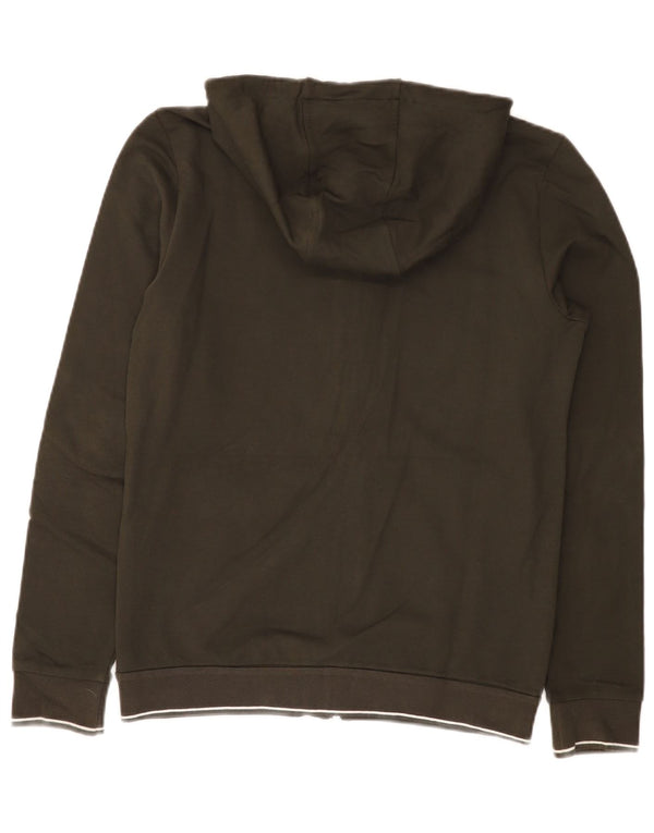 Maglione con cappuccio e zip da uomo Armani Exchange XS in cotone kaki