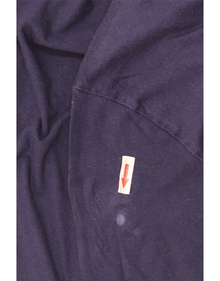 Lee Top grafico da uomo a maniche lunghe grande in cotone blu navy