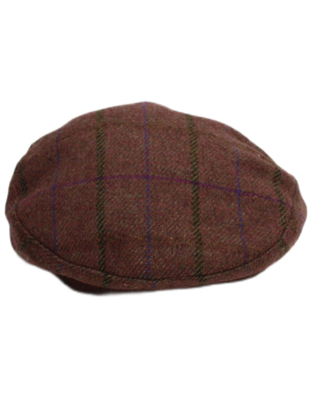 JACK MURPHY Mens Flat Cap Small Brown Check New Wool Classic