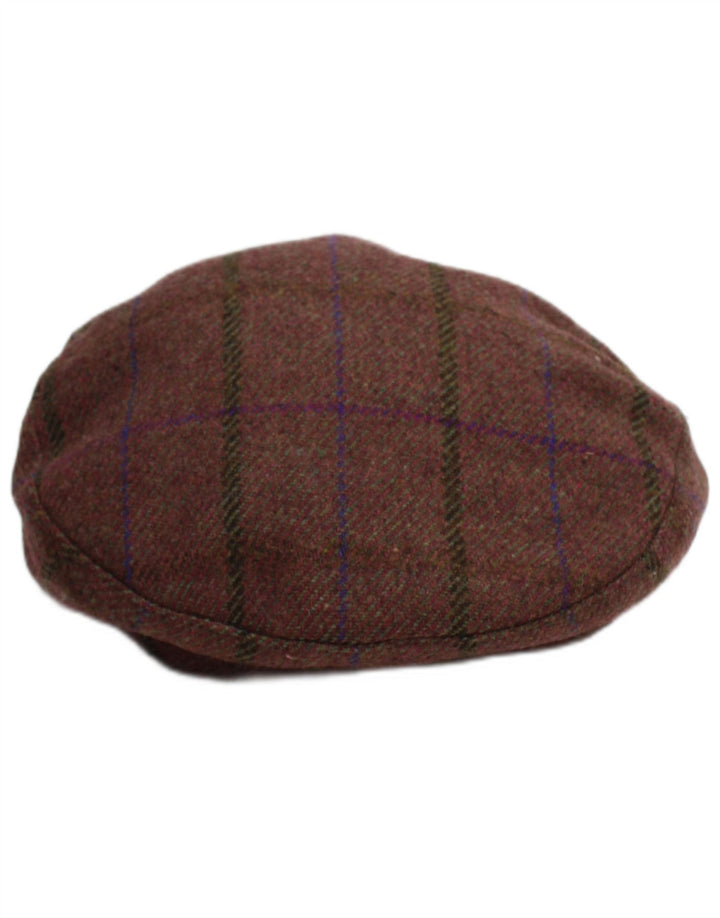 JACK MURPHY Mens Flat Cap Small Brown Check New Wool Classic