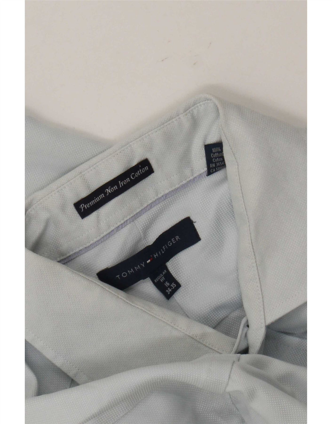 Camicia da uomo vestibilità regolare Tommy Hilfiger taglia 16 grande cotone blu