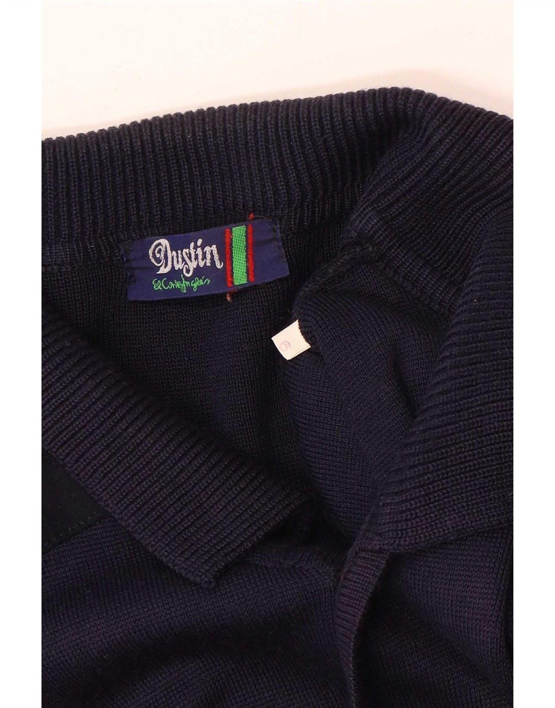 Maglione cardigan vintage da uomo grande blu navy