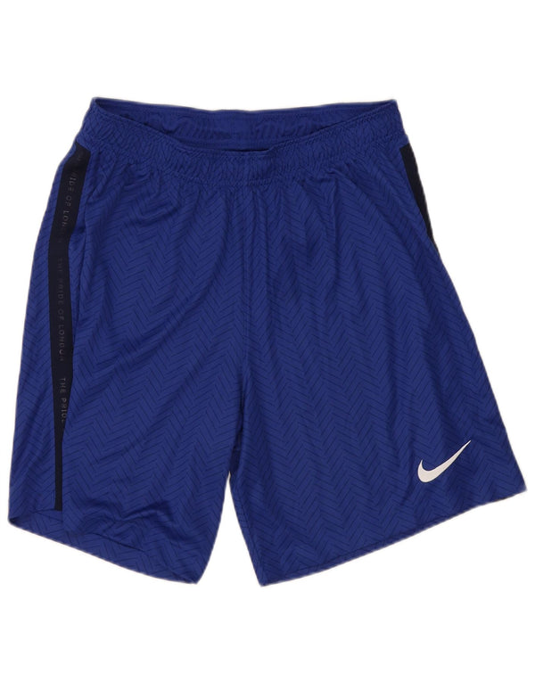 Pantaloncini sportivi Nike Dri Fit Graphic da uomo, grandi, in poliestere color block blu