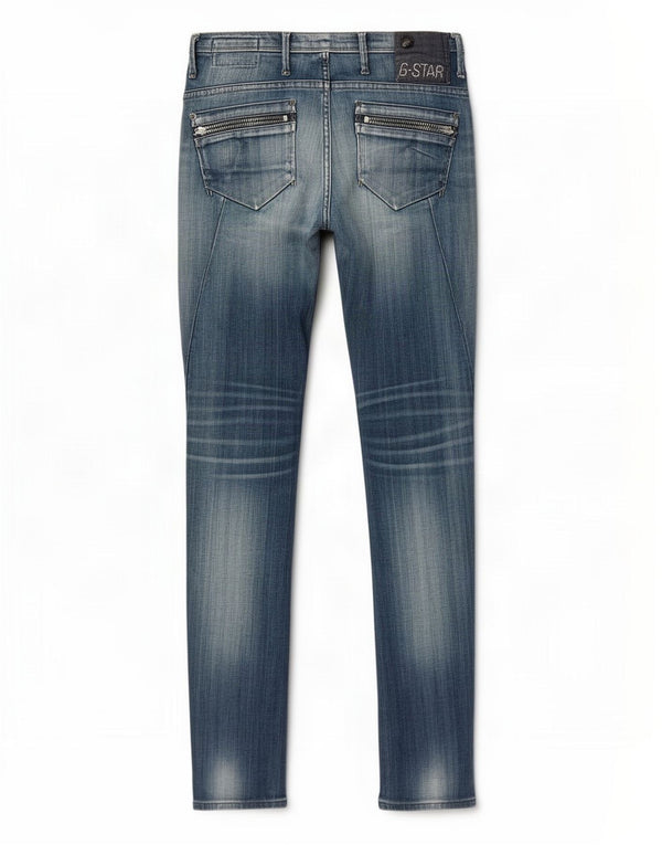 Jeans skinny effetto invecchiato da donna G-Star W28 L32 cotone blu