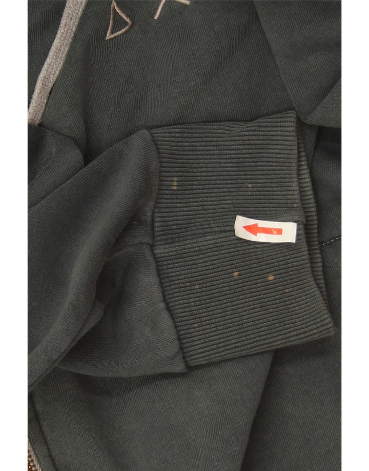 Maglione con cappuccio e zip da uomo Sun68 grande cotone verde
