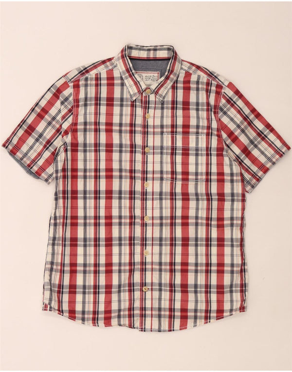 Camicia a maniche corte da uomo Fat Face Grande cotone a quadri multicolore