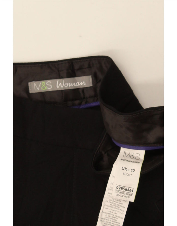 Pantaloni corti da donna MARKS & SPENCER UK 12 medi W32 L27 neri