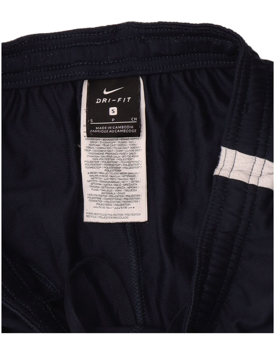 Pantaloni da tuta Nike Dri Fit da uomo, piccoli, in poliestere color block blu navy
