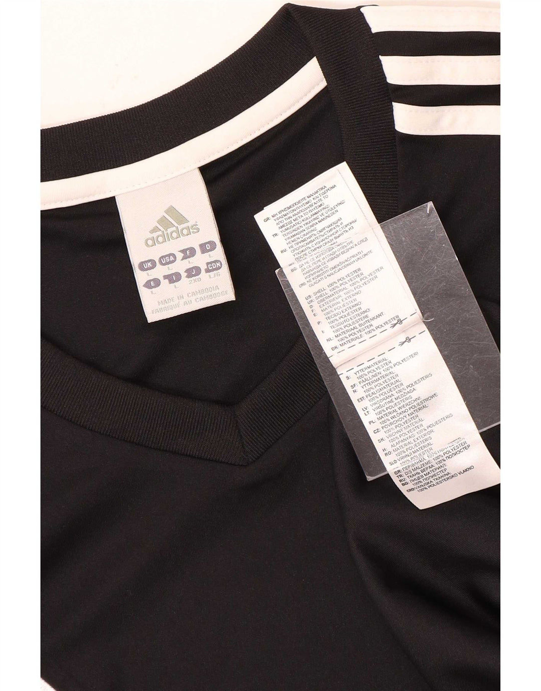 T-shirt Adidas Climalite da uomo, grande, in poliestere nero