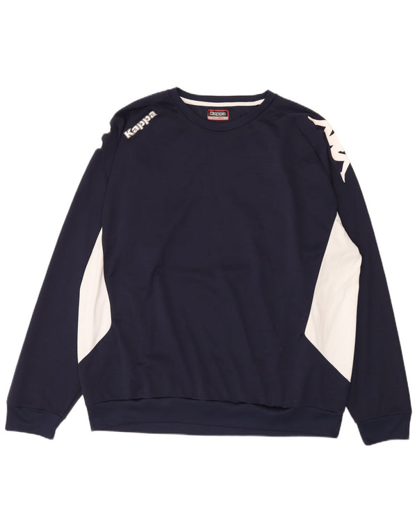 Felpa Kappa da uomo maglione 3XL blu navy color block