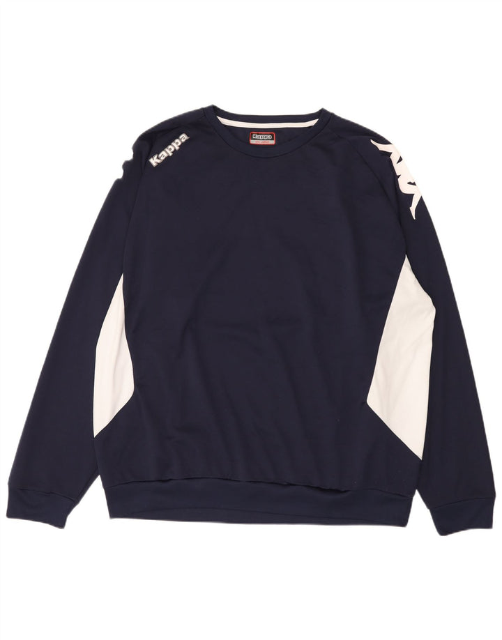 Felpa Kappa da uomo maglione 3XL blu navy color block