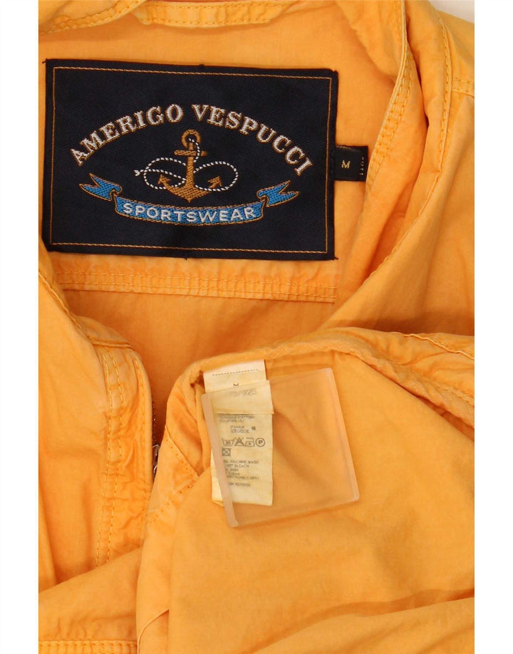 Amerigo Vespucci Giubbotto bomber da uomo UK 38 Cotone giallo medio
