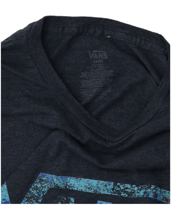 T-shirt grafica da uomo VANS Top Large blu navy