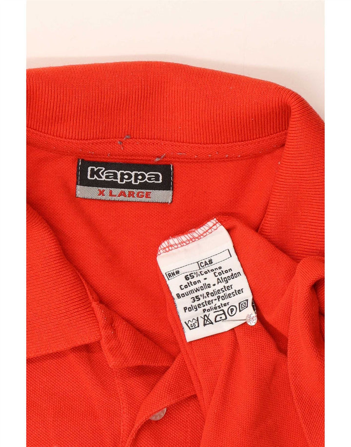 Polo grafica da uomo Kappa XL in cotone rosso