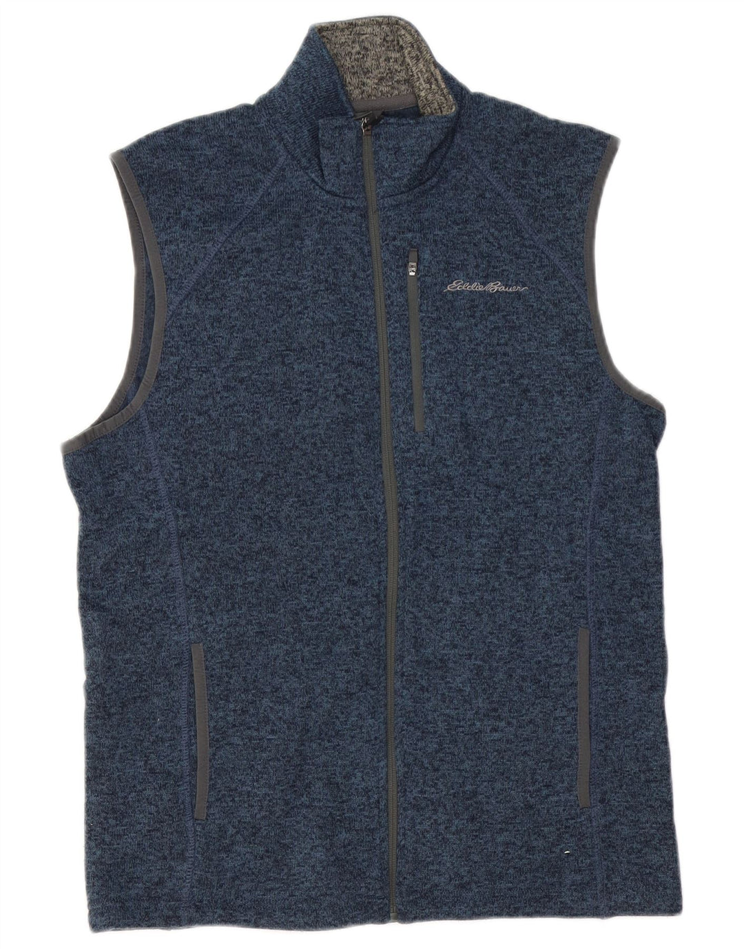 EDDIE BAUER Giacca da tuta senza maniche da uomo blu medio screziato