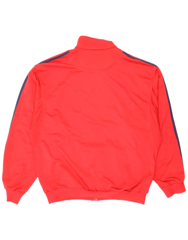 Giacca da tuta da uomo Adidas UK 44/46 Large Rosso Poliestere