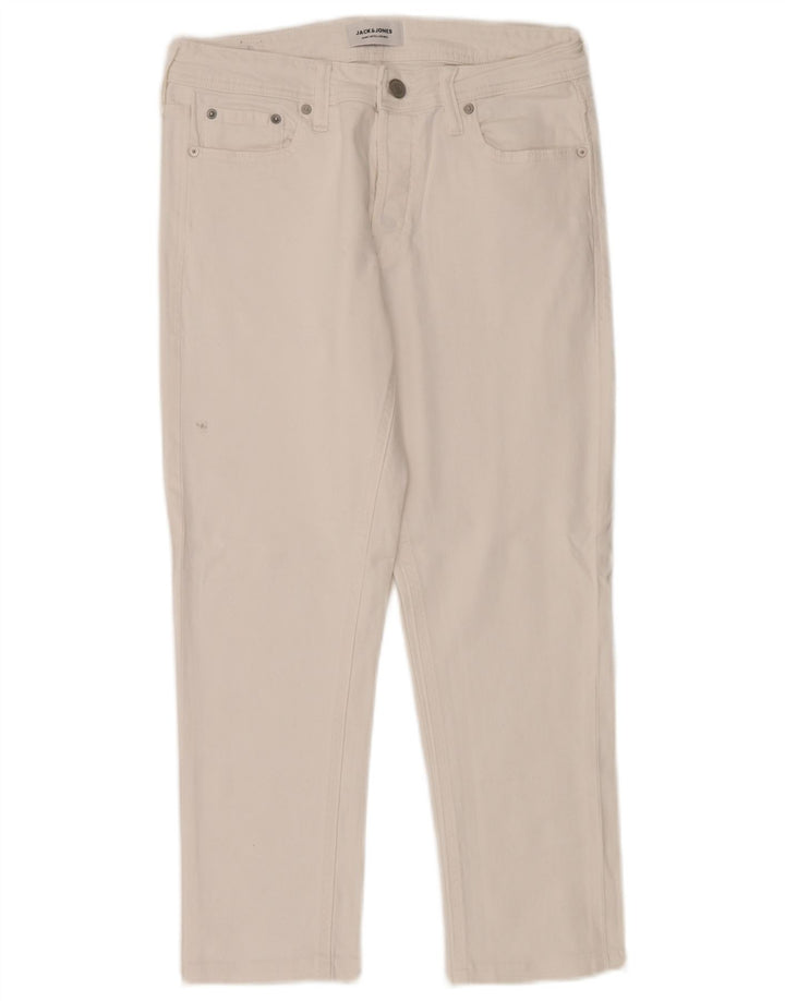 Jeans slim da uomo Jack & Jones W30 L26 cotone bianco