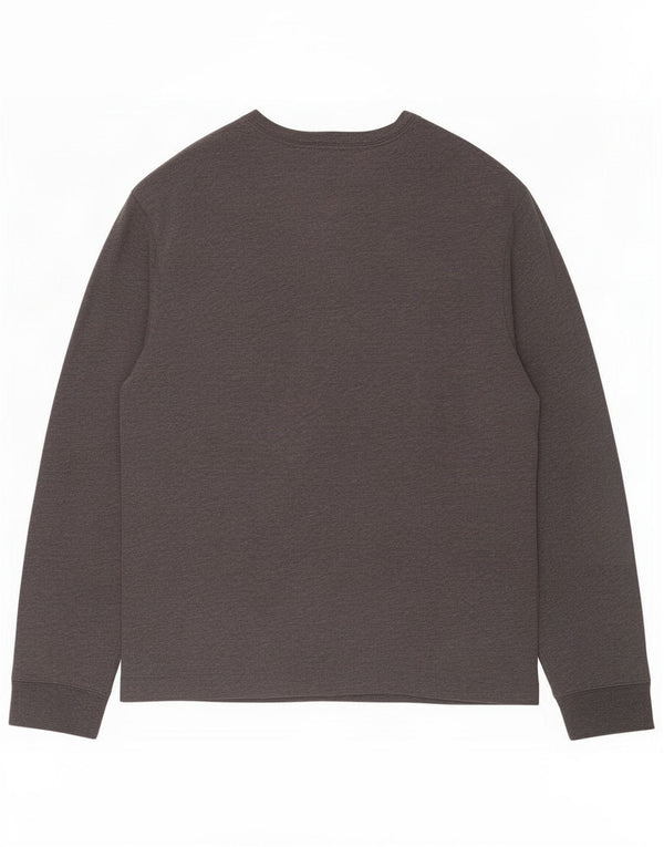 Top Gap da uomo a maniche lunghe in cotone grigio medio