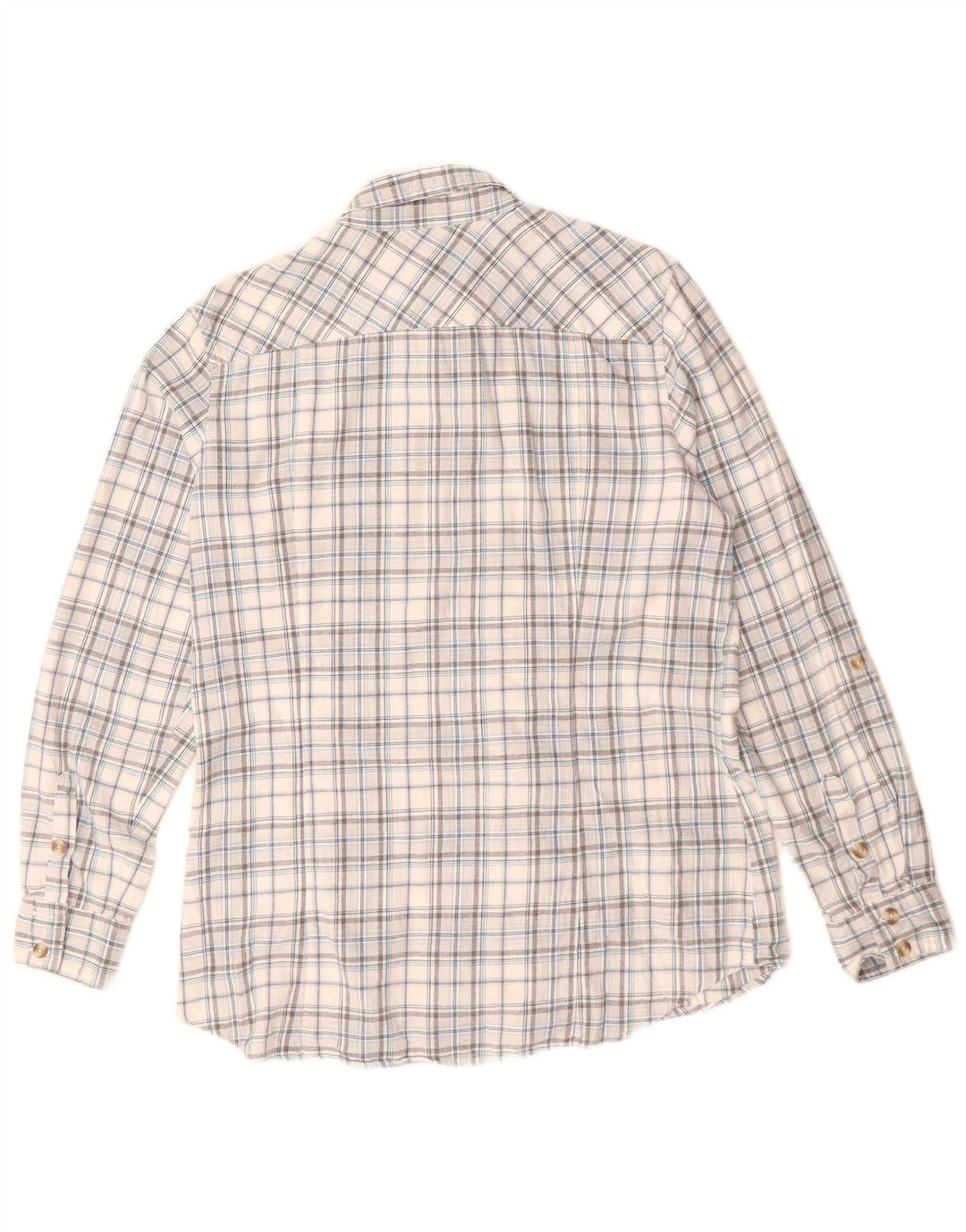 Camicia da donna EDDIE BAUER UK 16 Cotone a quadri grigio grande