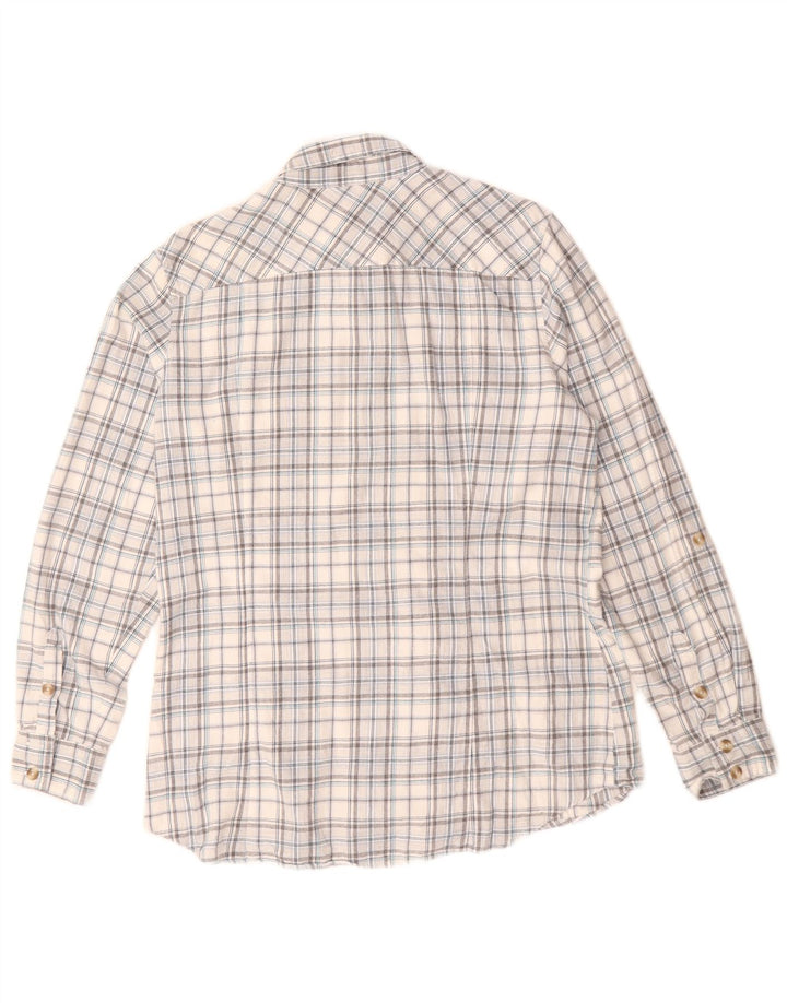 Camicia da donna EDDIE BAUER UK 16 Cotone a quadri grigio grande